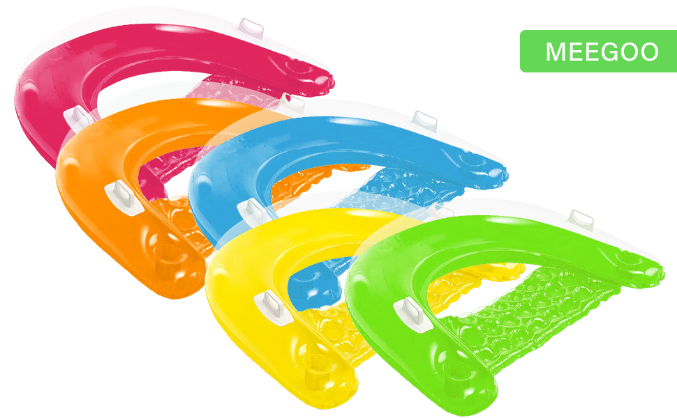 Inflatable Pool Float Chair, 1 Pack Floating Pool Chair Lounge Floats