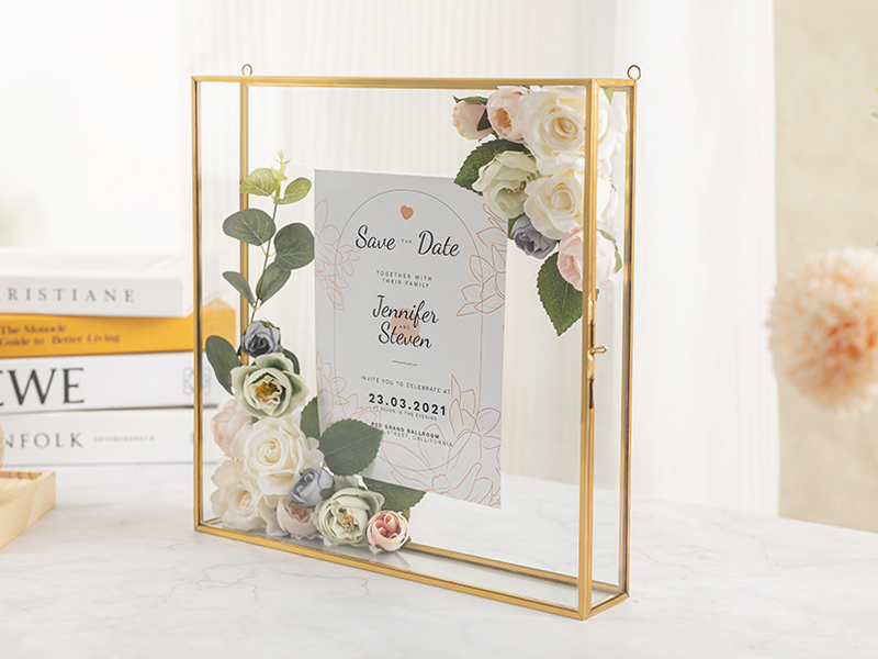 Large Shadow Box Frame 12x12, Glass Wedding Shadow Boxes