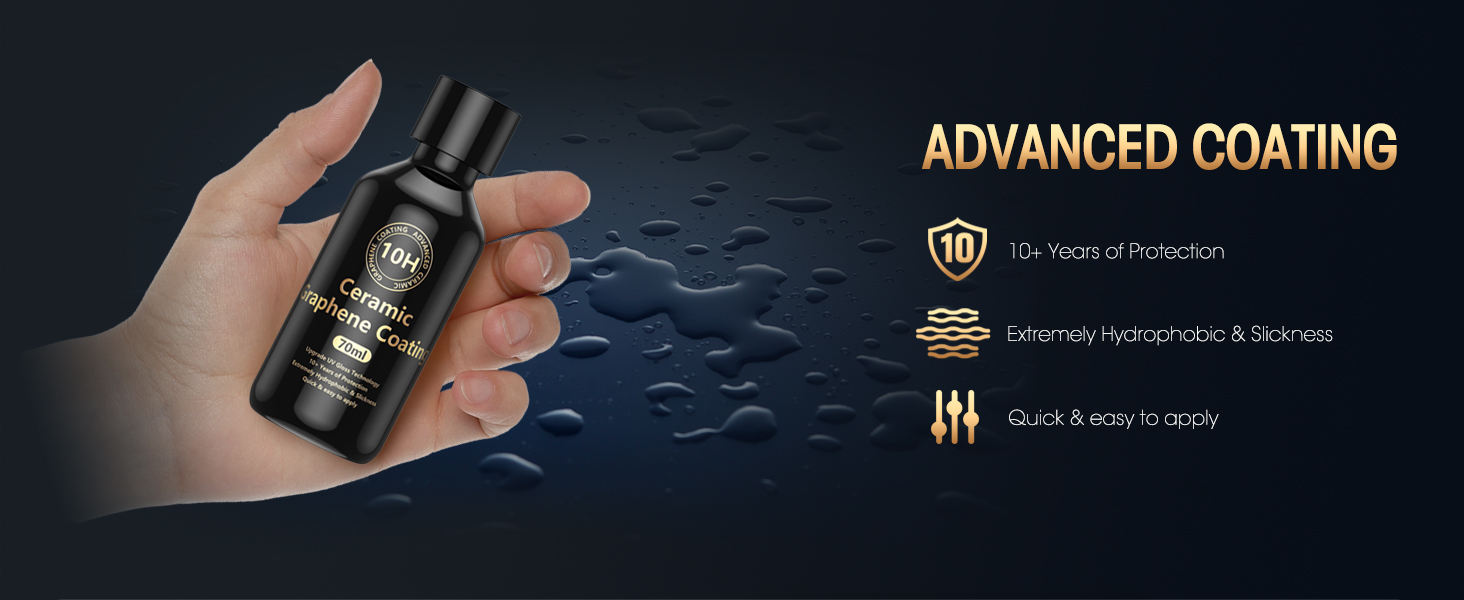 𝐀𝐝𝐯𝐚𝐧𝐜𝐞𝐝 𝗚𝗿𝗮𝗽𝗵𝗲𝗻𝗲 Ceramic Coating for Cars (70ml) 10H Graphene Coating for Car