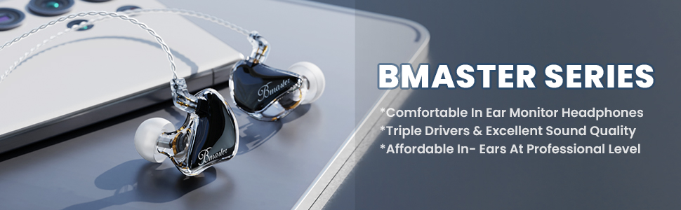 Noise Isolation Triple Drivers Wired Earphones with 2 MMCX Detachable Cables