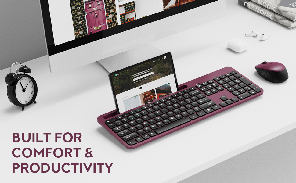 Wireless Keyboard and Mouse Combo 2.4 GHz USB LagFree