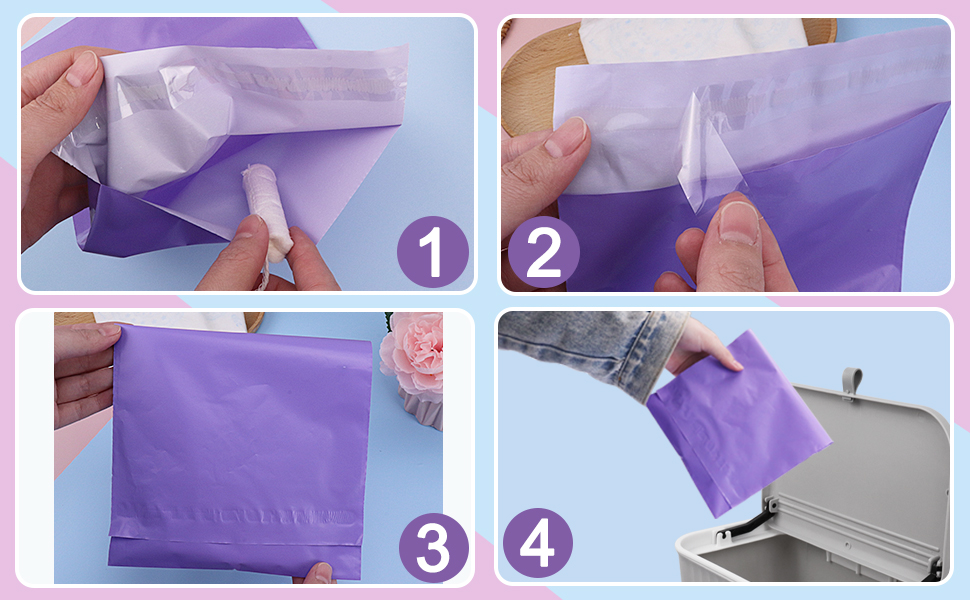 Sanitary Disposal Bags Pack of 200,Sanitary Napkin Disposal