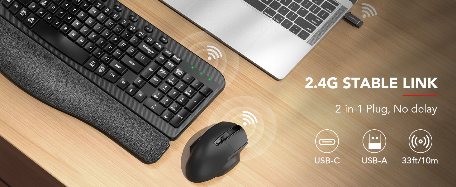 USB wireless keyboard and mouse