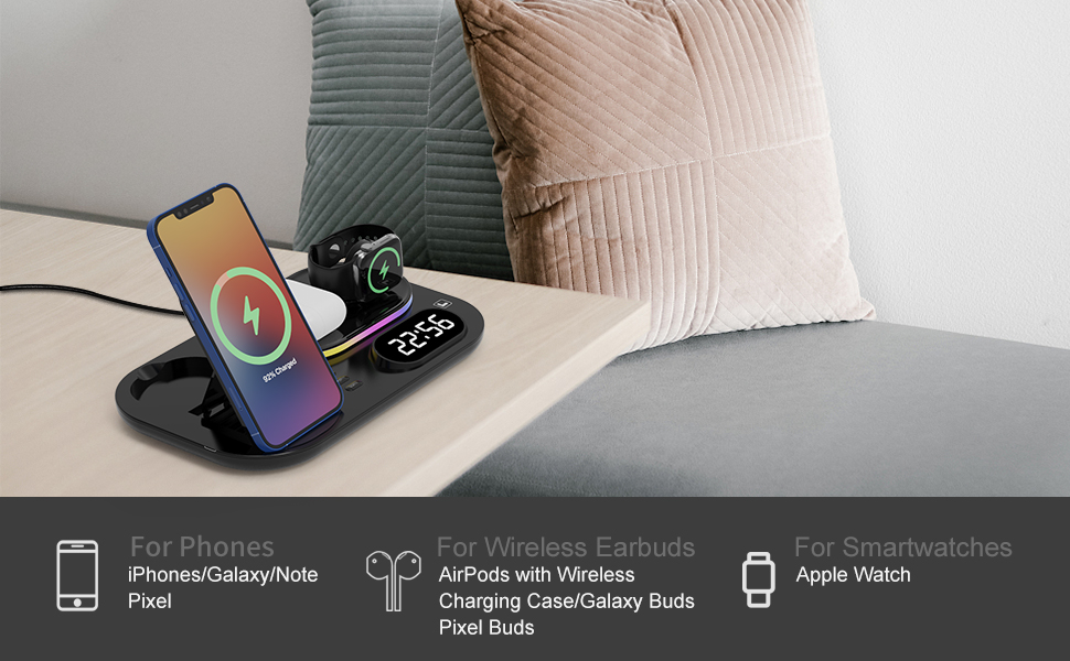 Caricatore wireless 3 in 1