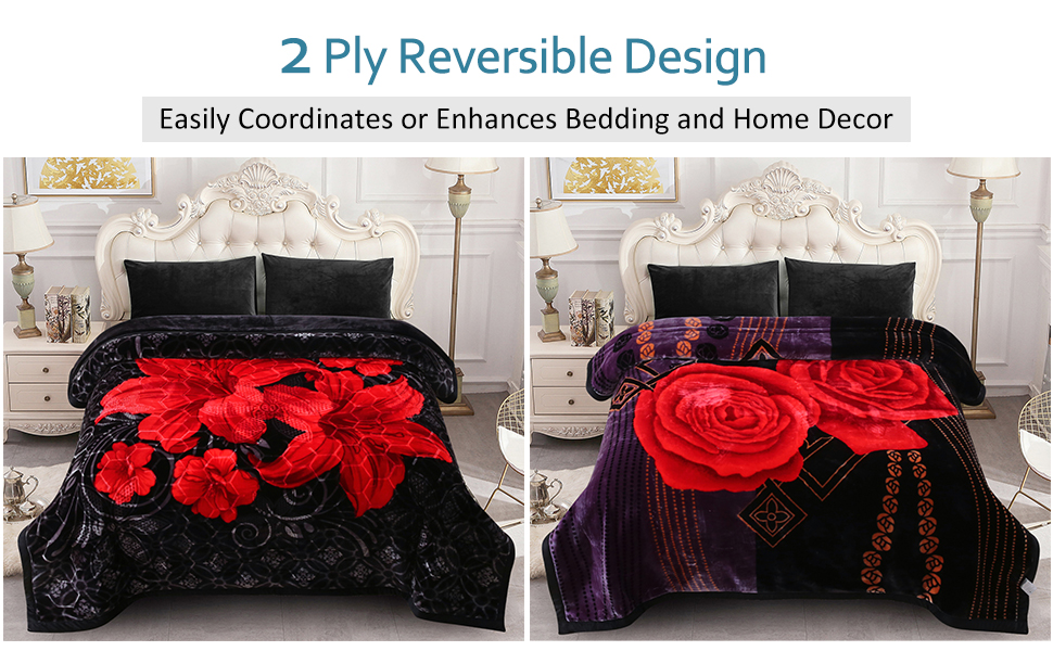 JML Korean Style Fleece Blanket King Size 85" x93", 10