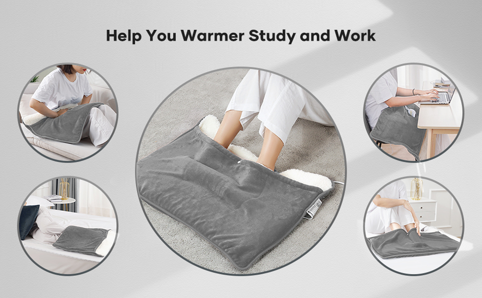 Electric Foot Warmer for Cold Feet, Heating Pad with 50x 80cm Fast Heat