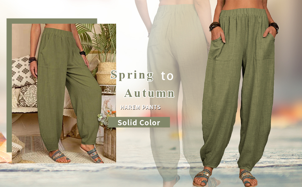 Pantaloni Eleganti Donna 7/8 Pantaloni In Lino, Da Donna, Leggeri