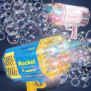 【個別売り可能】バブルガン　シャボン玉　11個 Amazon | DIYELL シャボン玉 電動 バブルガン 69穴 玉液付き