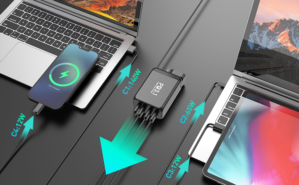 CHIPOFY 240W USB C GaN Charger, PD3.1 USB C Charging