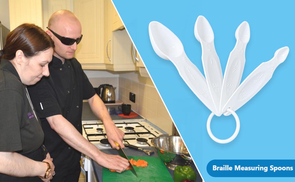 Braille Measuring Spoons for Blind & Visually Impaired
