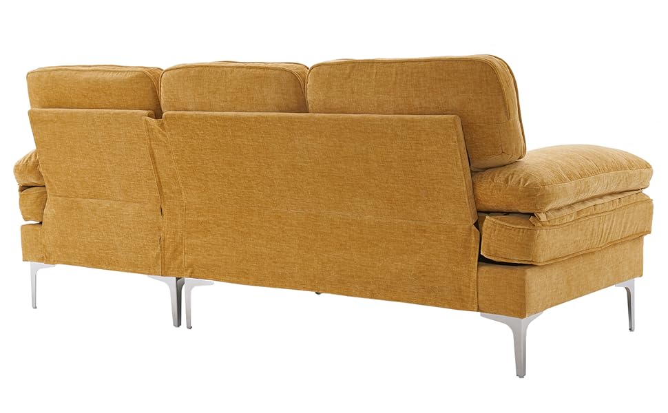 Pabby Yard 3 Seat Sectional Sofa,L Shape Sofa Couch,Modern