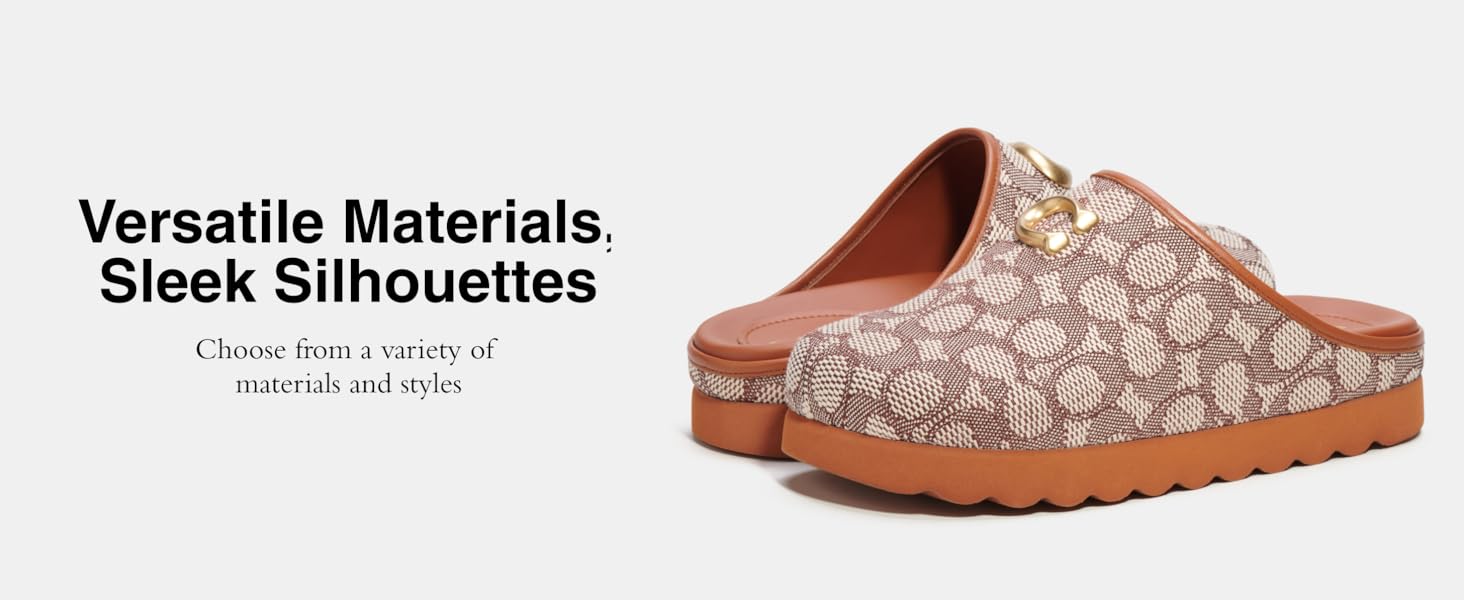 Versatile materials, sleek silhouettes. Choose from a variety of materials and styles