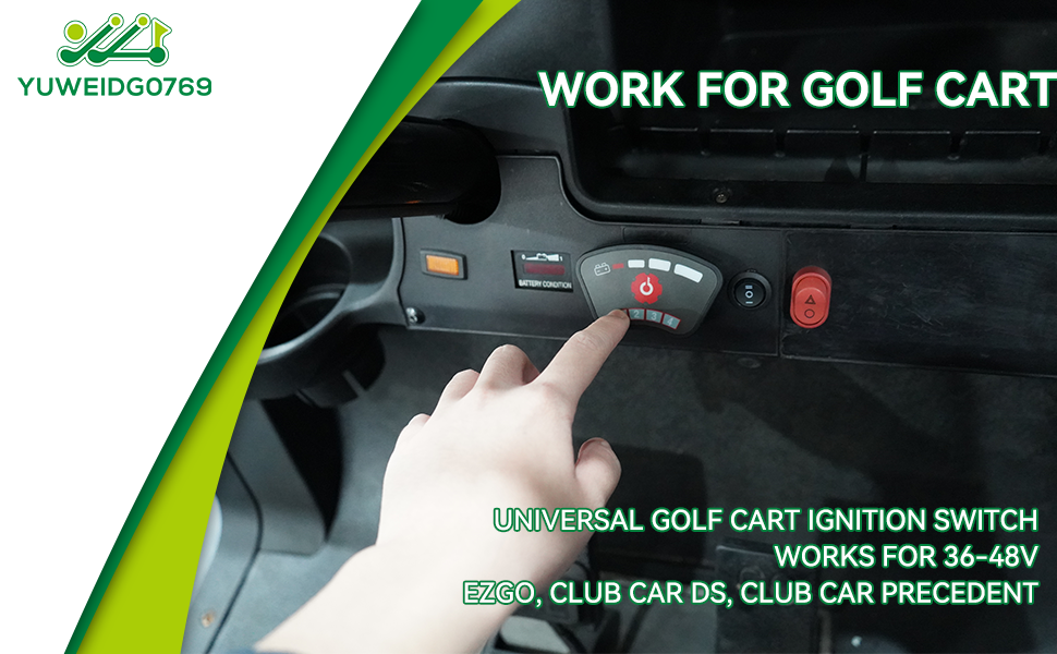 YUWEIDG0769 Golf Cart Ignition Switch, Keyless Ignition Key
