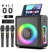 Amazon.com: Karaoke Machine, Portable Bluetooth 5.3 Speaker