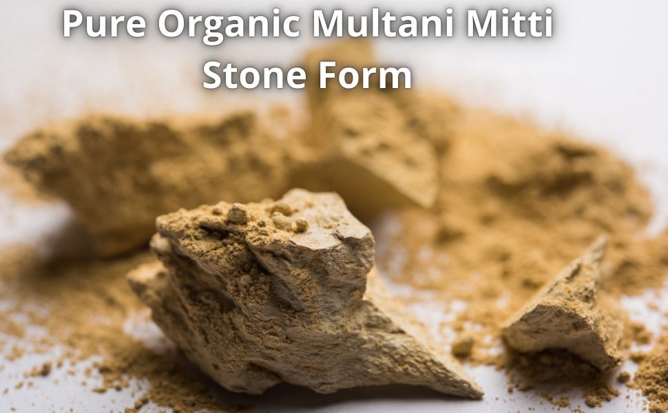 Pure Organic Multani Mitti Stone Form (Fuller's Earth/Calcium Bentonite