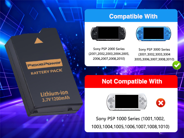 Amazon.com: Pickle Power PSP 3000/2000 Battery with PSP