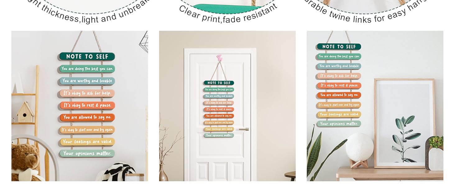 Mental Health Psychology Wall Art Decor, Positive Reminders