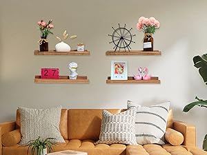 floating wood shelf