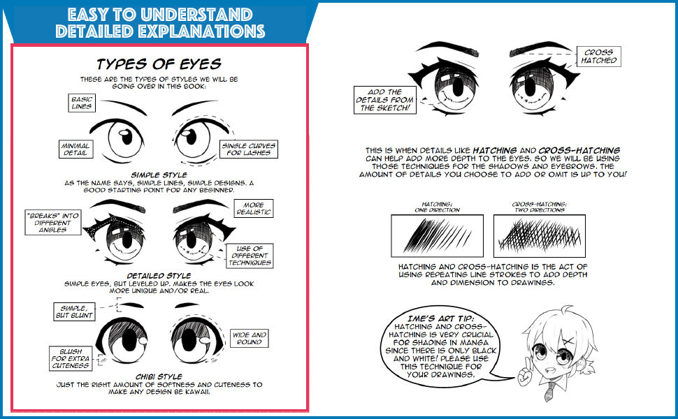 easy to understand detailed explanations of drawing anime