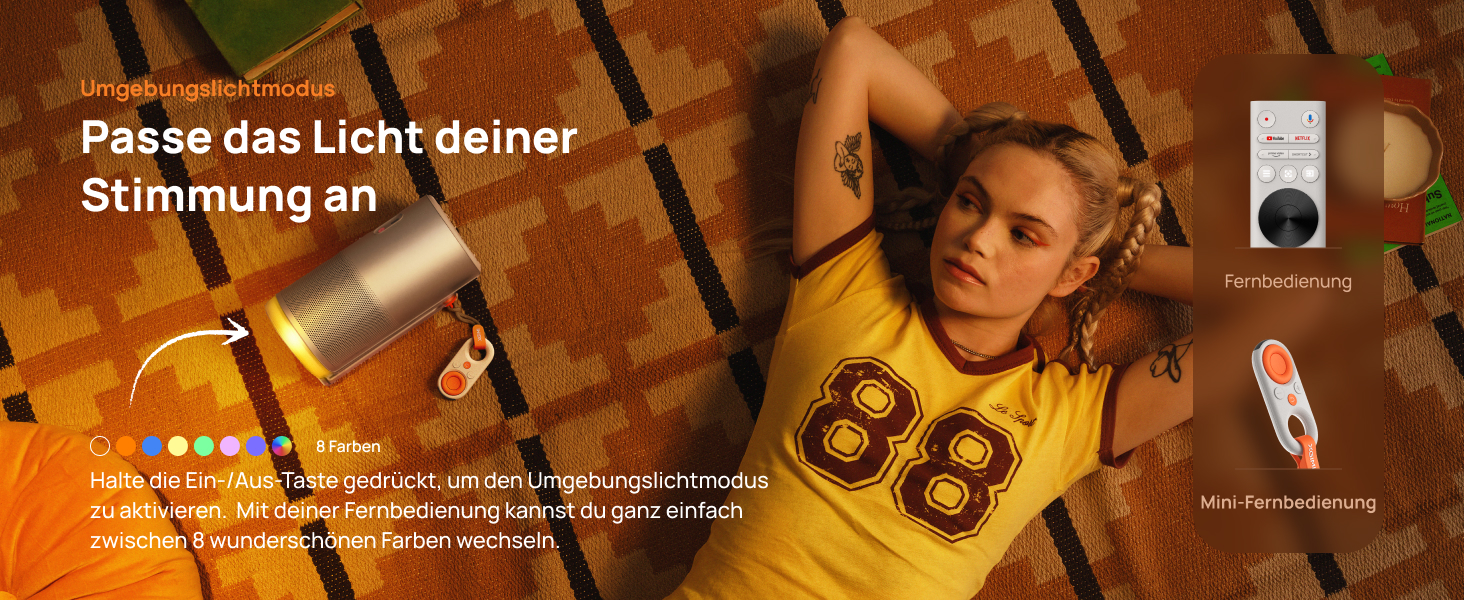 Mini projecteur avec support, Google TV, Netflix, GTV, projecteur portable Full HD