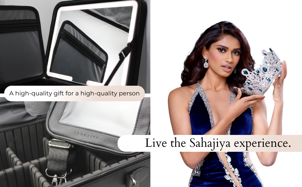 makeup bag organizer with live makeup lessons to give as personalized gifts for women
