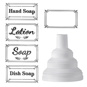 soap dispenser set with stand