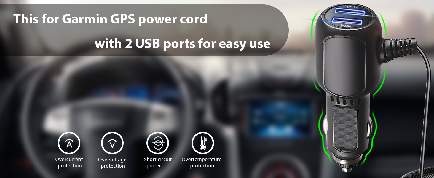 Replacement for Garmin Nuvi Drive Power Cable