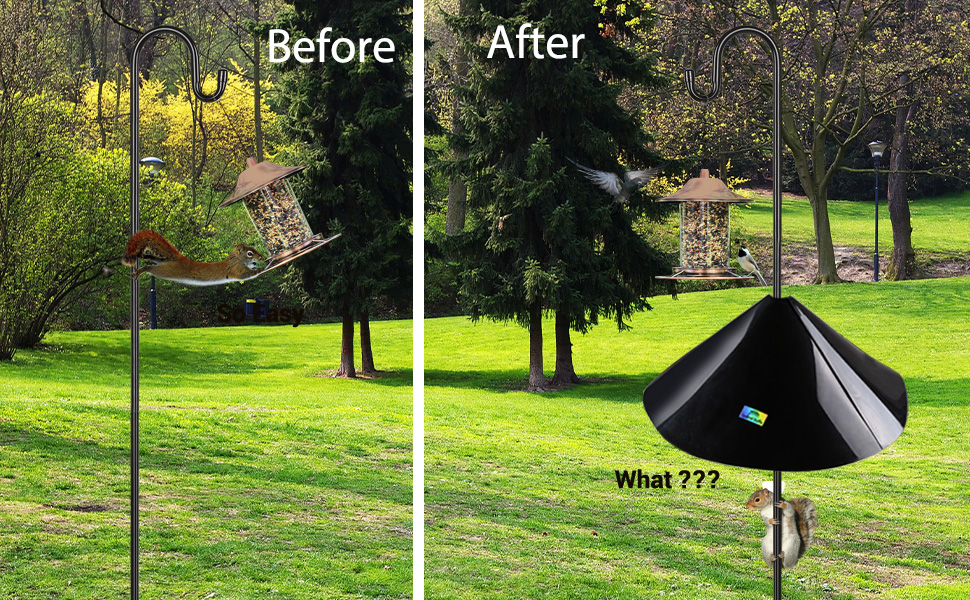 19 Inch Extra Large Squirrel Baffle for Bird Feeder Pole