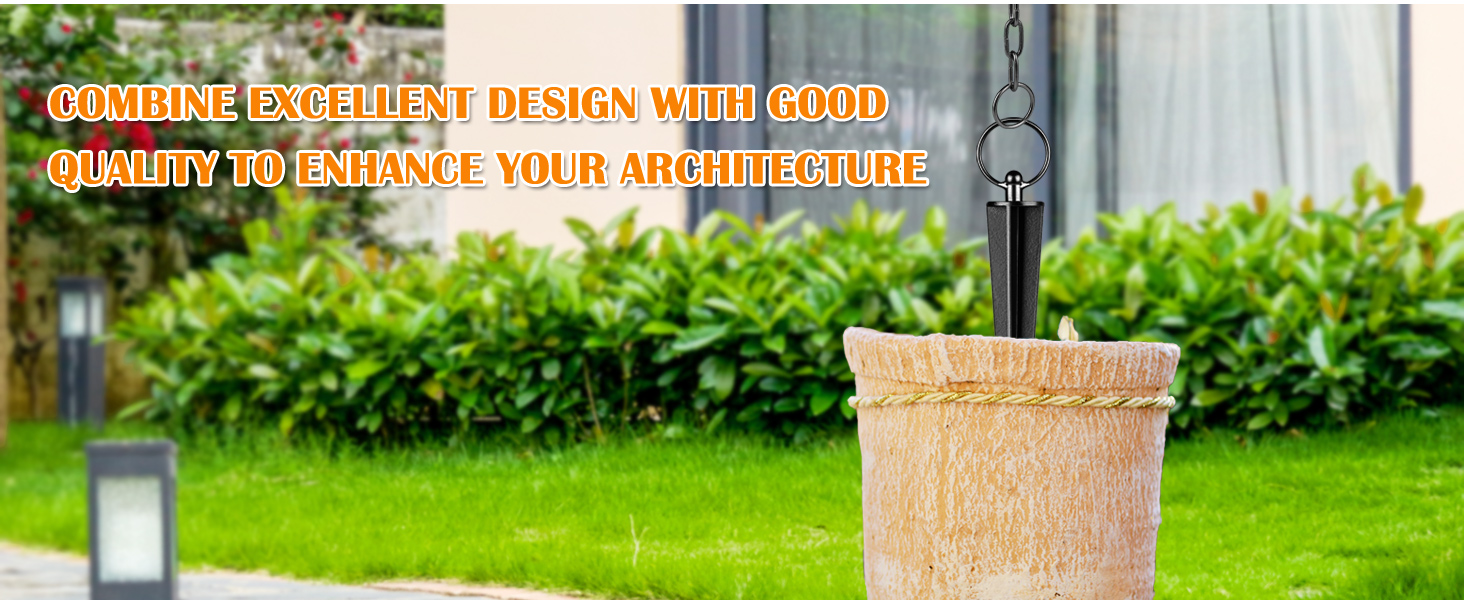 metal rain chains for gutters