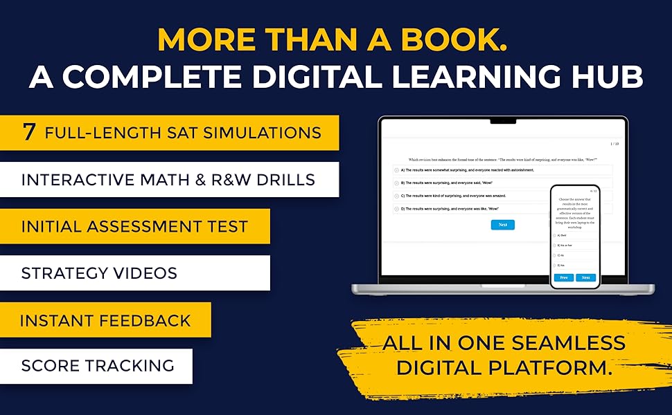 sat prep book 2025-2026 with practice tests