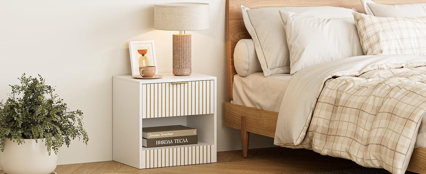 Masupu Small Night Stand Modern Bedside Table NightStand