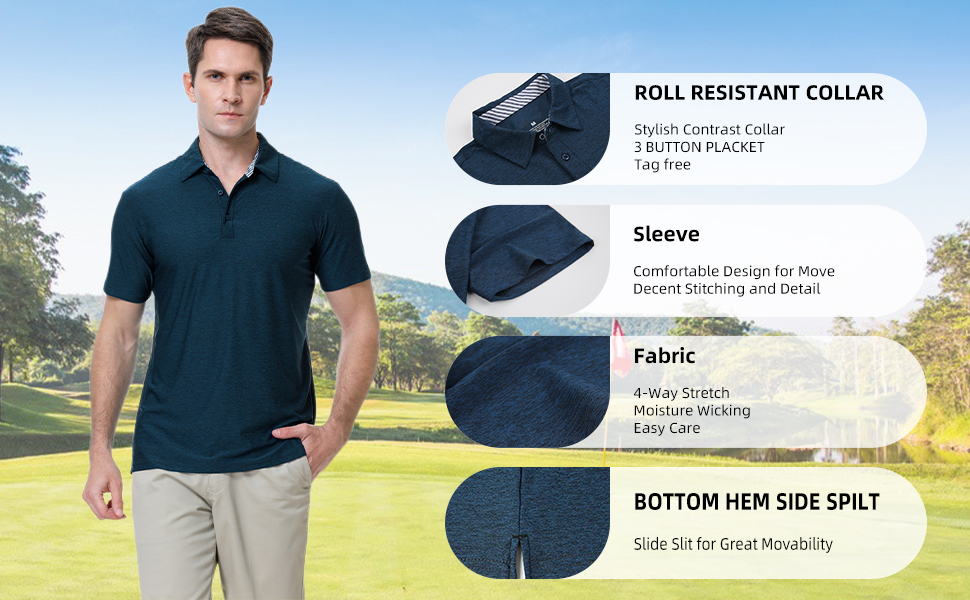 golf shirts for men polo shirts for men tennis shirts dry fit golf poli short sleeve casual tactical