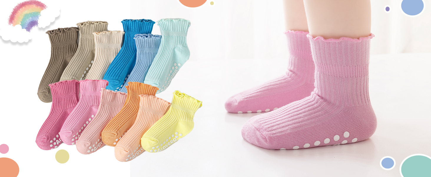 Frilly Rainbow Socks 12 Packs