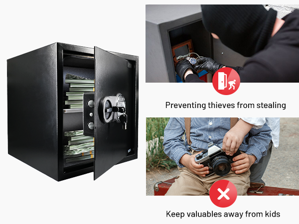 Steel Security Safe Box with Digital Keypad Lock and