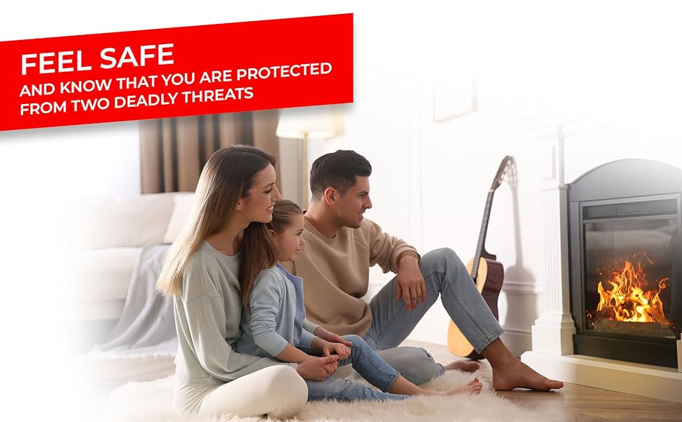 Family sitting in front of a stack