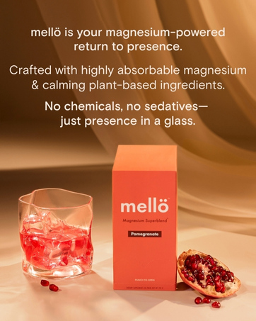 mello magnesium supplement powder superblend with no chemicals, no dyes, and no sedatives