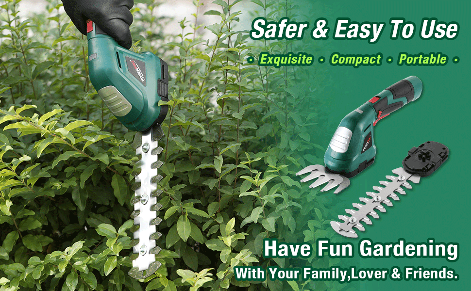 POSENPRO 7.2V Cordless Grass Shear & Shrubbery Trimmer 2 in 1