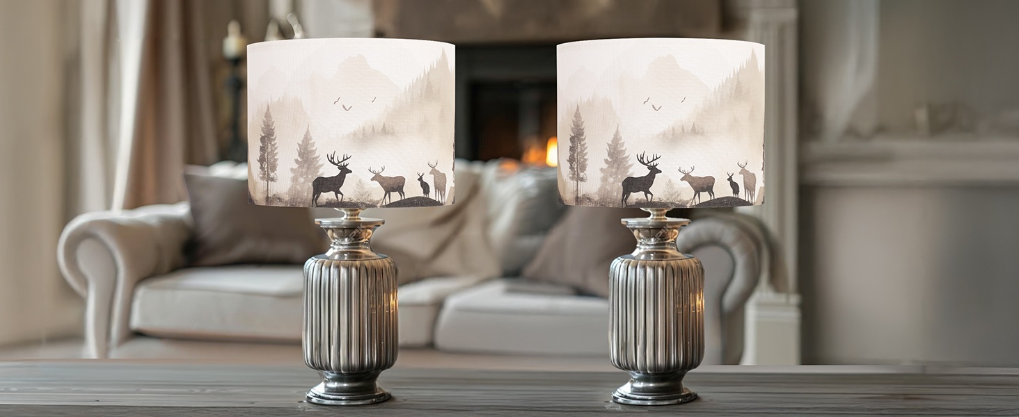 Novantl Fabric Lamp Shades, 13” Width and 10” Height Lamp Shade, HD