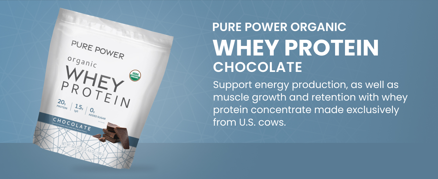 Pure Power Organic Whey Protein Chocolate