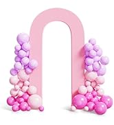 Peomeise 7.2FT Spandex Open Arch Backdrop Cover，U-Shaped 2-Sided Backdrop Cover，Round Top Chiara ...