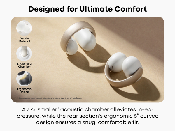 Anker Soundcore AeroClip（Bluetooth 5.4） Soundcore AeroClip by Anker, Open-Ear Earbuds, Clip-On