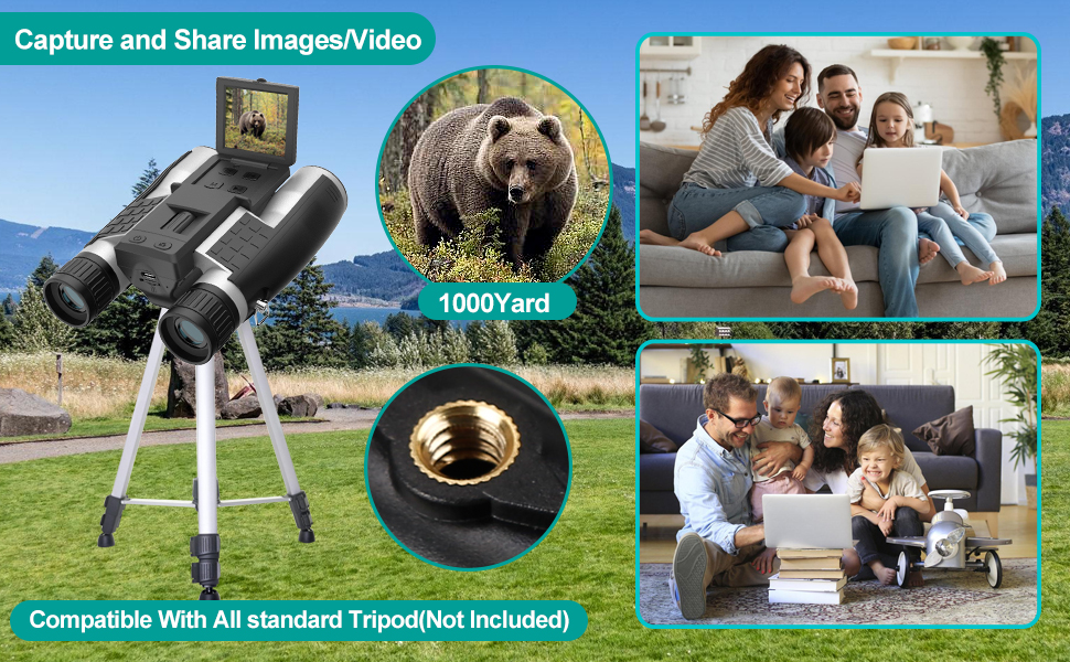 Binoculars with built in camera