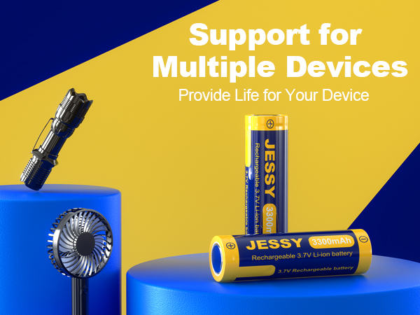 Amazon.com: JESSY 8 Pack 18650 Rechargeable Battery Flat Top