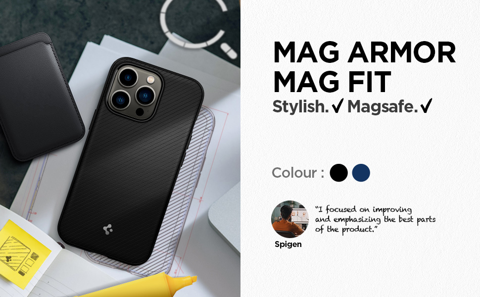 Spigen Mag Armor Magfit Back Cover Case Compatible with MagSafe