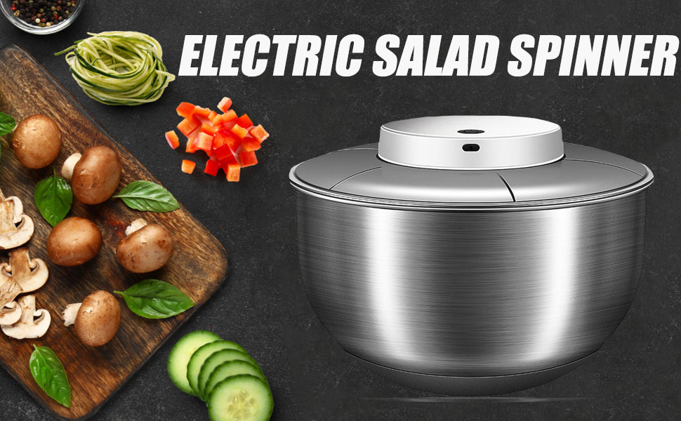 Amazon.com: Electric Salad Spinner, 4.8L Large Capacity