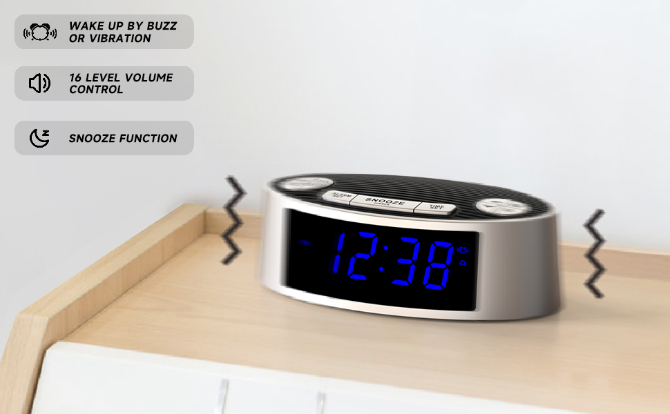 White Noise Machine with Alarm Clock, 20 Soothing Sounds, Wake to