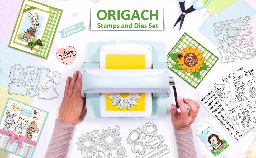 ORIGACH Owl Study Stamps and Dies for Card Making Owl You