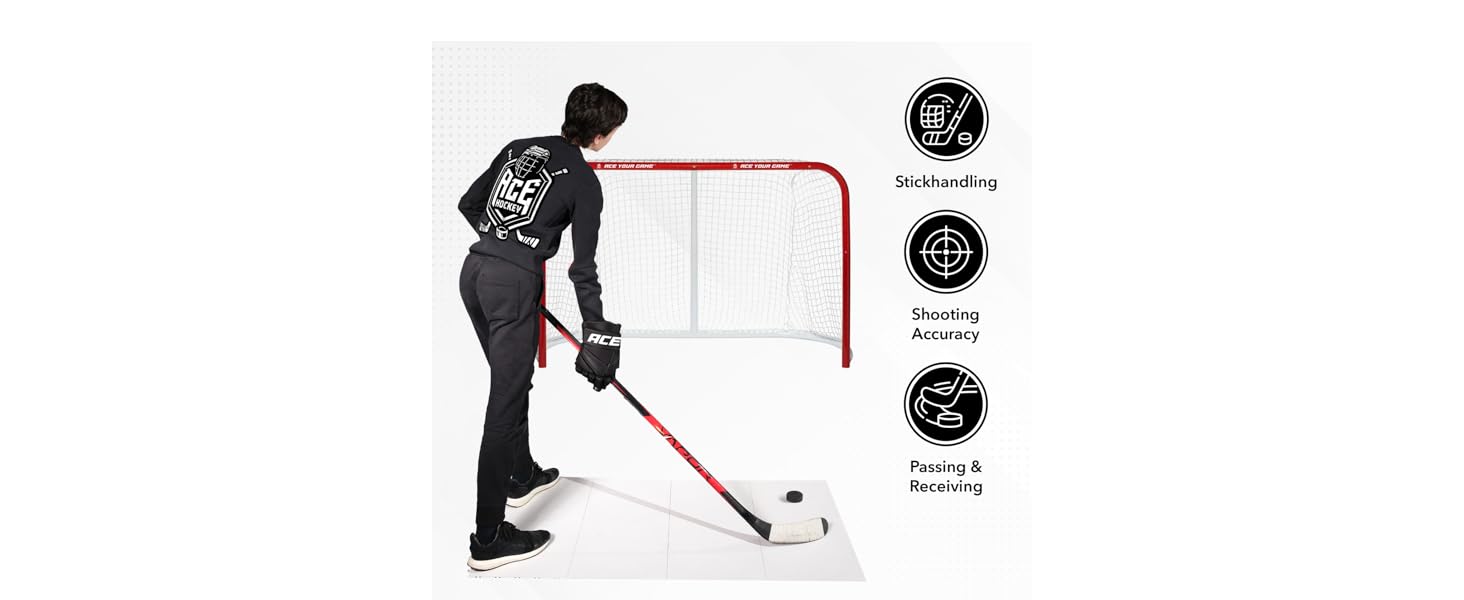 Ace Hockey Tiles 8-Pack Hockey Practice