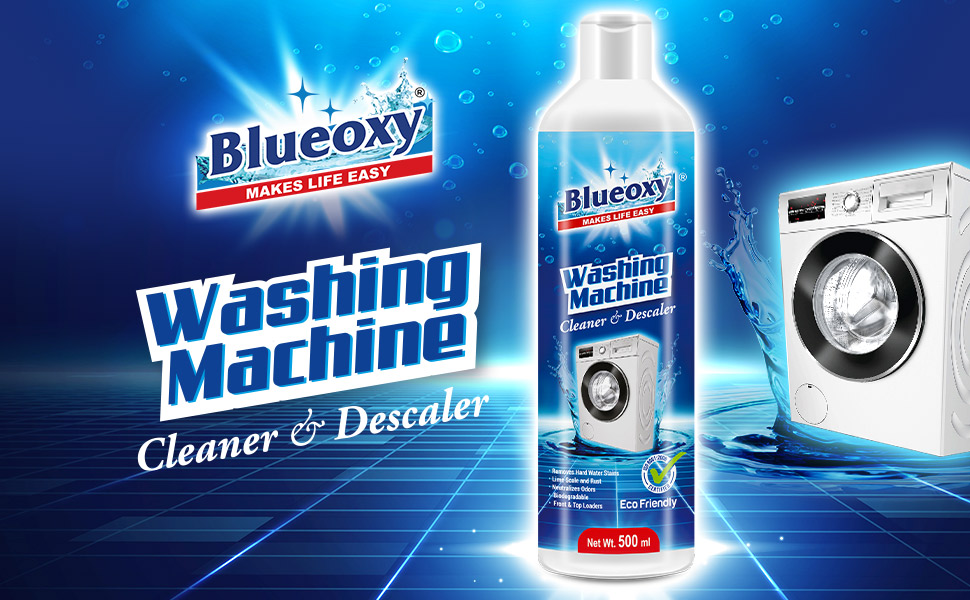 BLUEOXY Washing Machine Cleaner & Descaler Disinfectant Odor