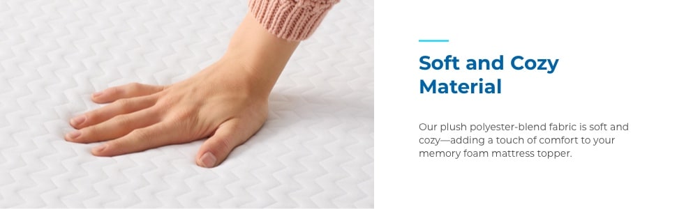 soft and cozy material adds a touch of comfort to your mattress topper